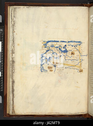 La carte après la Geographia de Ptolémée (111 MS Burney, f.62v) Banque D'Images