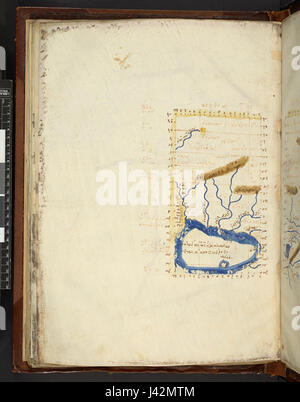 La carte après la Geographia de Ptolémée (111 MS Burney, f.89v) Banque D'Images