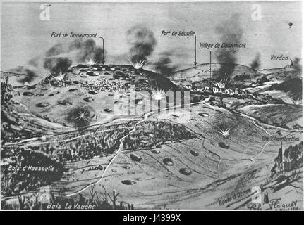 M 1222 carte fort de Douaumont Banque D'Images