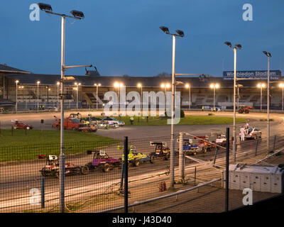 Stock car adieu rencontre à Wimbeldon Plough Lane stadium 26/3/2017 Banque D'Images