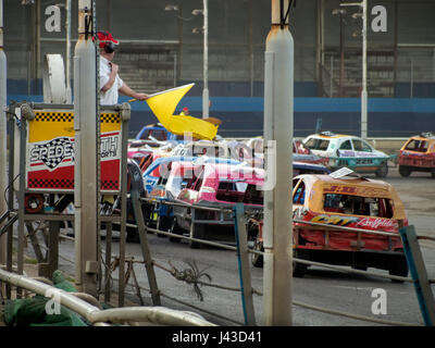 Stock car adieu rencontre à Wimbeldon Plough Lane stadium 26/3/2017 Banque D'Images