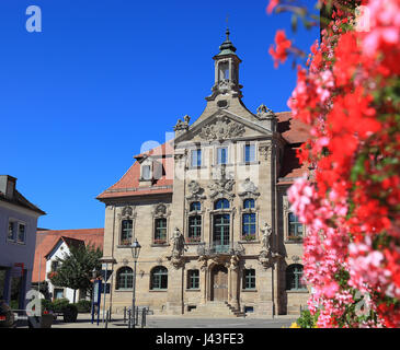 Mairie, ville d'Ellingen, Middle Franconia, Bavaria, Germany, Mittelfranken Banque D'Images
