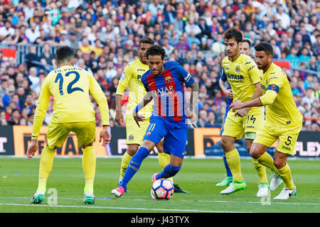 Barcelone, Espagne. Credit : D. 6 Mai, 2017. Neymar (Barcelone) Football/soccer : Espagnol Primera Division 'Liga Santander' match entre le FC Barcelone 4-1 Villarreal au Camp Nou à Barcelone, Espagne. Credit : D .Nakashima/AFLO/Alamy Live News Banque D'Images