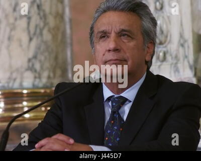 Lima, Pérou. 9 mai, 2017. Lenin Moreno, président élu de l'Équateur, sur une visite au Pérou. Credit : Agence de presse Fotoholica/Alamy Live News Banque D'Images