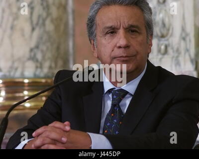 Lima, Pérou. 9 mai, 2017. Lenin Moreno, président élu de l'Équateur, sur une visite au Pérou. Credit : Agence de presse Fotoholica/Alamy Live News Banque D'Images