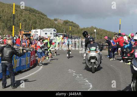 Etna, Italie - Mai 08, 2017. 100e Giro d'Italia, l'étape 4 Banque D'Images