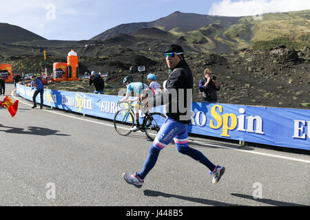 Etna, Italie - Mai 08, 2017. 100e Giro d'Italia, l'étape 4 Banque D'Images