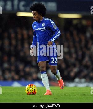 WILLIAN DE CHELSEA CHELSEA V MANCHESTER UNITED stade de Stamford Bridge Londres Angleterre 07 Février 2016 Banque D'Images