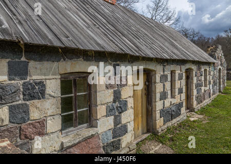 L'habitat traditionnel des populations autochtones de l'Estonie Banque D'Images