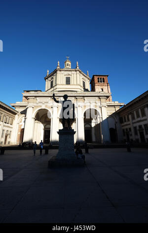 Colonne di San Lorenzo, situé en face de la Basilique de San Lorenzo Maggiore, Milan, Italie Banque D'Images