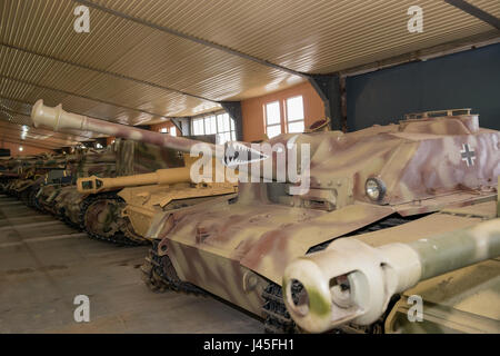 La région de Moscou, Russie - 01 septembre 2015 : assault gun StuG 40 Ausf. G des forces armées de l'Allemagne nazie dans le musée de véhicules blindés, de Koubinka Banque D'Images