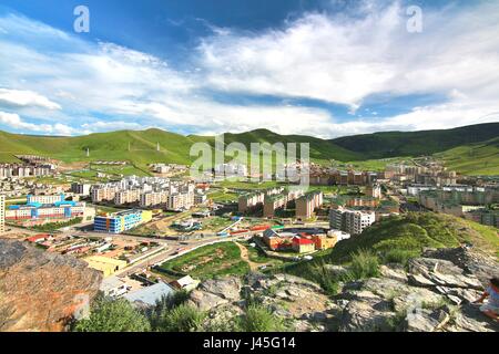 La vue panoramique de toute la ville d'Ulaanbaatar, Mongolie Banque D'Images