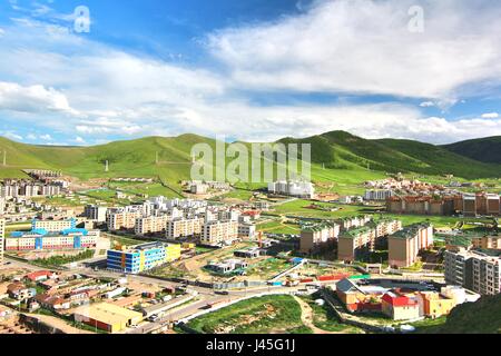 La vue panoramique de toute la ville d'Ulaanbaatar, Mongolie Banque D'Images