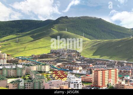 La vue panoramique de toute la ville d'Ulaanbaatar, Mongolie Banque D'Images