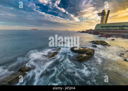 Rivière de montagne Liuqing de Laoshan à Qingdao,Shandong Province, China Banque D'Images