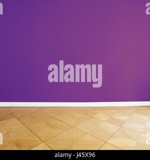 Mur violet fond couleur, salle vide Banque D'Images