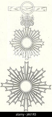 L'ordre du Soleil levant, de deuxième classe, est un prestigieux honneur japonais décerné pour des contributions exceptionnelles à la société, généralement dans les domaines de la culture, de la diplomatie ou du service public. Banque D'Images