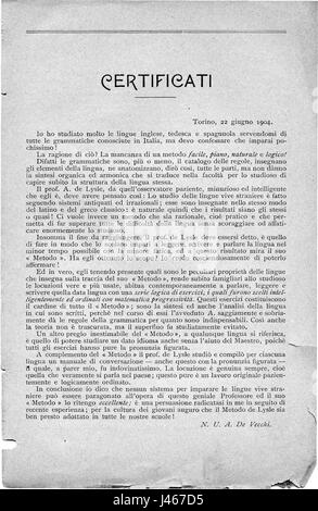 Nuova edizione riveduta aumentata e dell'unico metodo accelerato par razionale imparare a parlare, leggere e scrivere la lingua tedesca 013 Banque D'Images