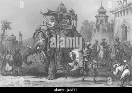 Nana Sahib était une figure importante de la rébellion indienne de 1857, menant une révolte contre les forces britanniques. Son rôle dans la rébellion et son leadership dans les forces furent importants dans l'histoire de la résistance indienne. Banque D'Images