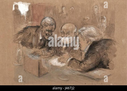 1919 Réunion internationale à Paris, établissant des traités d'après la première Guerre mondiale, impliquant les principales puissances alliées et centrales. Banque D'Images