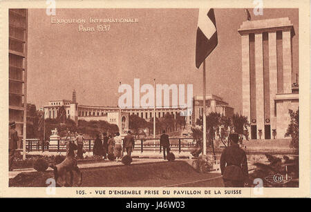 Paris Expo 1937 carte postale 10 Banque D'Images