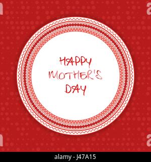 Heureuse Fête des mères, carte de souhaits. Vector Illustration Illustration de Vecteur