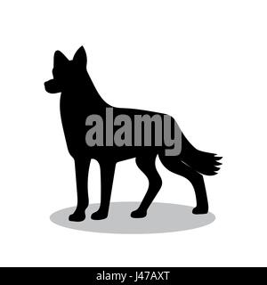 Animaux chien animal silhouette noire Illustration de Vecteur