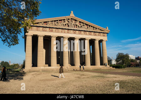 Réplique du Parthénon de Nashville's Centennial Park Banque D'Images