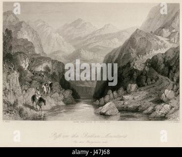 Passez dans les montagnes des Balkans sur la partie bulgare Walsh Robert & Thomas Allom 1836 Banque D'Images