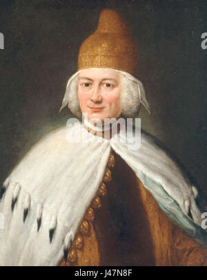 *Paolo Renier*, noble vénitien, est représenté dans un tableau de A. Longhi datant d'environ 1779. L'œuvre capture le statut et l'influence de Renierâ€™ dans la société vénitienne du XVIIIe siècle. Banque D'Images