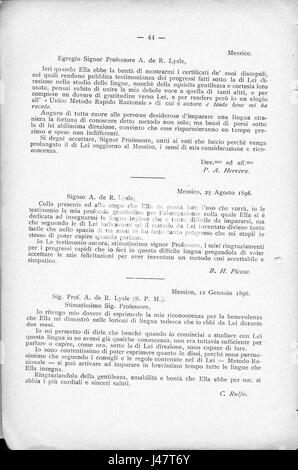 Nuova edizione riveduta aumentata e dell'unico metodo accelerato par razionale imparare a parlare, leggere e scrivere la lingua tedesca 044 Banque D'Images