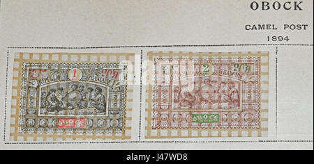 Chameau d'Obock Timbres Postes Banque D'Images