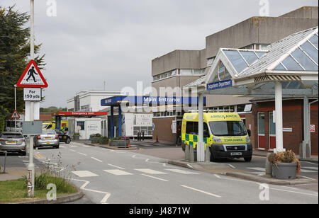 Entrée principale de l'Hôpital d'Eastbourne, dans le Sussex, UK Banque D'Images