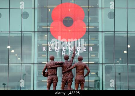 Nous nous souviendrons d'eux POPPY Stade Old Trafford Old Trafford MANCHESTER EN ANGLETERRE 07 Novembre 2015 Banque D'Images