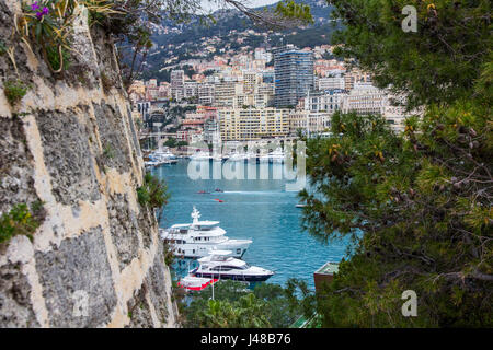 Vue du Monte Carlo du Fort Antoine, Monte Carlo, Monaco. Banque D'Images