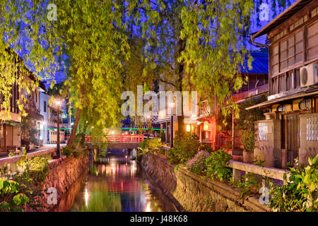 Shimoda, le Japon sur Perry Road dans la nuit. Banque D'Images