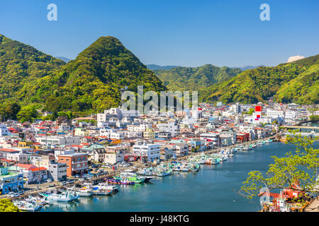 Shimoda, Japon Ville Skyline au crépuscule. Banque D'Images