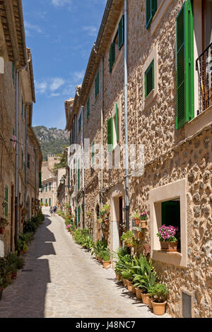 Ruelle au centre-ville de Soller, Majorque, Espagne Banque D'Images