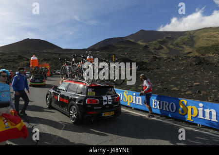 Etna, Italie - Mai 08, 2017. 100e Giro d'Italia, l'étape 4 Banque D'Images