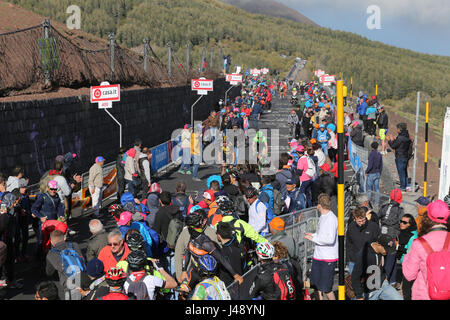 Etna, Italie - Mai 08, 2017. 100e Giro d'Italia, l'étape 4 Banque D'Images