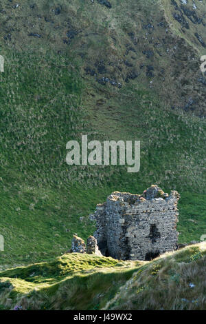 Kinbane Castle Co. Antrim Irlande du Nord Banque D'Images