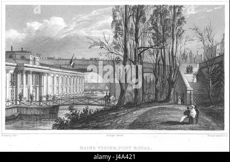 Pont Royal et le Pavillon de Flore, 1831 Banque D'Images