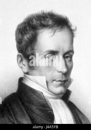 Ce portrait représente RenÃ© Laennec, un médecin français connu pour son invention du stéthoscope. Le travail révolutionnaire de Laennec dans le domaine de la médecine a révolutionné la façon dont les médecins diagnostiquent les maladies internes, en particulier les maladies cardiaques et pulmonaires. Banque D'Images