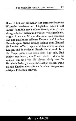 Rilke Die Weise von Liebe und Tod des cornets Christoph Rilke 19 Banque D'Images