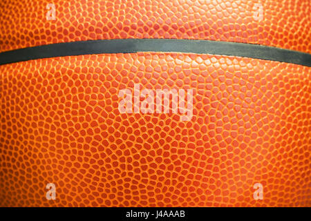 Closeup détail du basket-ball ball texture background Banque D'Images