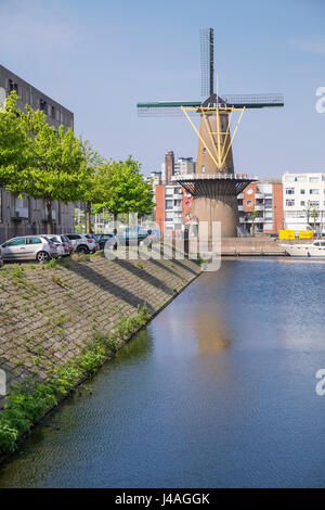 Moulin à Delfshaven, Rotterdam, Pays-Bas. Banque D'Images