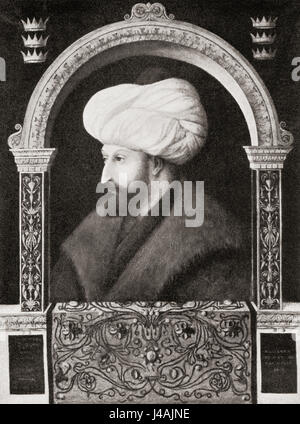 Mehmed II, 1432 -1481, aka Mehmet le Conquérant et aussi Muhammed bin Murad. 7ème sultan ottoman. L'histoire de Hutchinson de l'ONU, publié en 1915. Banque D'Images