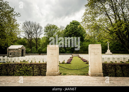 Cimetière militaire de la PREMIÈRE GUERRE MONDIALE, Connaught sur la Somme à Thiepval bataille dans le nord de la France Banque D'Images