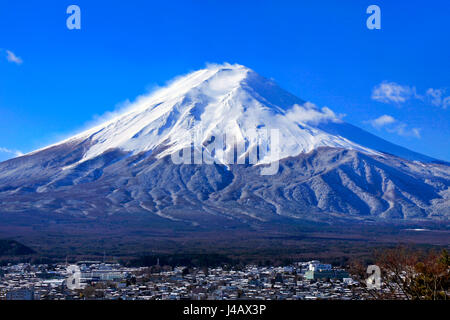 Vue depuis le mont Fuji Japon Yamanashi ville Fujiyoshida Banque D'Images