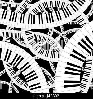 Clavier de piano - vector illustration. Piano ondulés vector background Illustration de Vecteur